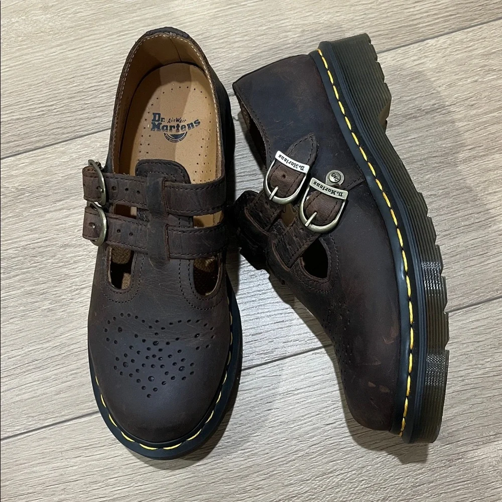 Dr. Martens Dark Brown Mary Jane Shoes Size 7 - Picture 2 of 7